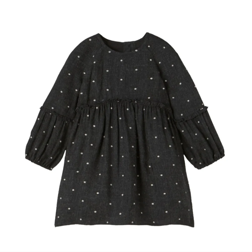 Zara Polka Dot Embroidered Dress - Picture 1 of 3